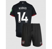 West Ham United Mohammed Kudus #14 Koszulka Wyjazdowa dzieci 2024-25 Krótki Rękaw (+ krótkie spodenki)